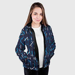 Куртка с капюшоном женская Паттерн геометрическая абстракция, цвет: 3D-черный — фото 2