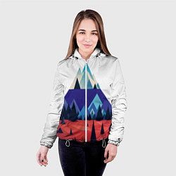 Куртка с капюшоном женская Русские горы, цвет: 3D-белый — фото 2