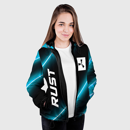 Женская куртка Rust неоновые лампы / 3D-Черный – фото 3