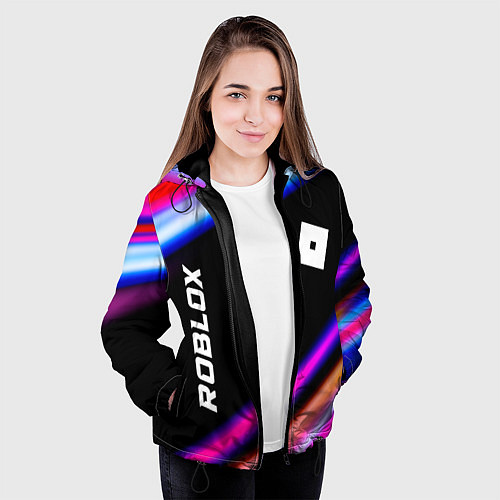 Женская куртка Roblox speed game lights / 3D-Черный – фото 3