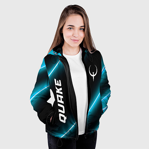 Женская куртка Quake неоновые лампы / 3D-Черный – фото 3