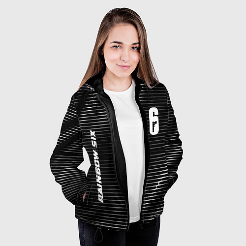 Женская куртка Rainbow Six metal cybersport lines / 3D-Черный – фото 3