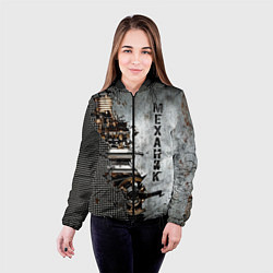 Куртка с капюшоном женская Механик железный, цвет: 3D-черный — фото 2