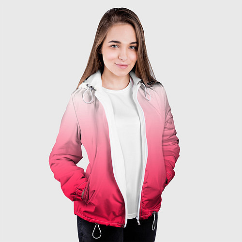 Женская куртка Розовый градиент / 3D-Белый – фото 3