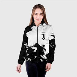 Куртка с капюшоном женская Juventus smoke black fire, цвет: 3D-черный — фото 2
