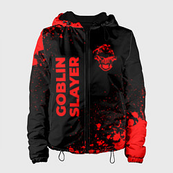 Куртка с капюшоном женская Goblin Slayer - red gradient вертикально, цвет: 3D-черный