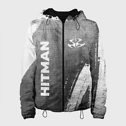 Куртка с капюшоном женская Hitman - grey gradient вертикально, цвет: 3D-черный