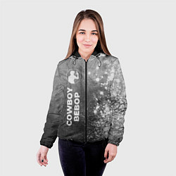Куртка с капюшоном женская Cowboy Bebop - grey gradient по-вертикали, цвет: 3D-черный — фото 2