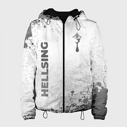 Куртка с капюшоном женская Hellsing - white gradient вертикально, цвет: 3D-черный
