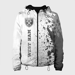 Куртка с капюшоном женская West Ham - white gradient по-вертикали, цвет: 3D-черный