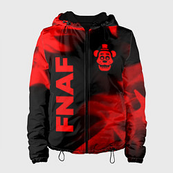 Куртка с капюшоном женская FNAF - red gradient вертикально, цвет: 3D-черный