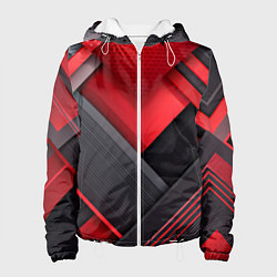 Женская куртка Геометрия красные черные пластины