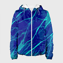 Женская куртка Яркий сине-голубой абстрактная текстура