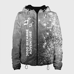Куртка с капюшоном женская JoJo Bizarre Adventure - grey gradient по-вертикал, цвет: 3D-черный