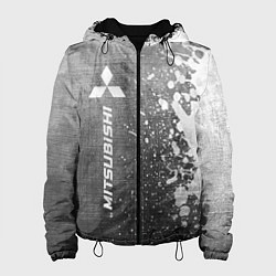 Куртка с капюшоном женская Mitsubishi - grey gradient по-вертикали, цвет: 3D-черный