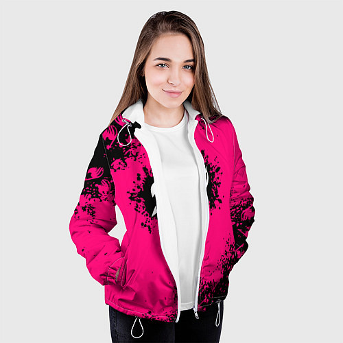 Женская куртка Хвост феи краски аниме / 3D-Белый – фото 3