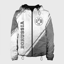 Куртка с капюшоном женская Borussia - white gradient вертикально, цвет: 3D-черный