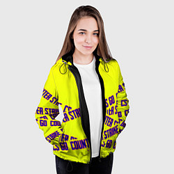Куртка с капюшоном женская Counter strike game, цвет: 3D-черный — фото 2