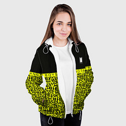 Куртка с капюшоном женская BTS pattern kpop, цвет: 3D-белый — фото 2