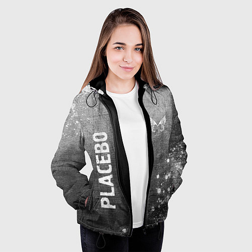 Женская куртка Placebo - grey gradient вертикально / 3D-Черный – фото 3