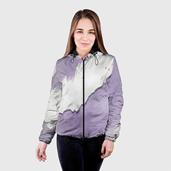 Куртка с капюшоном женская Штукатурка и лавандовая краска, цвет: 3D-черный — фото 2