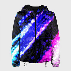 Куртка с капюшоном женская Marshmello neon steel, цвет: 3D-черный