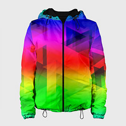 Женская куртка Неоновая геометрия градиент