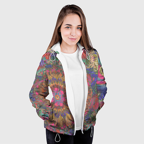 Женская куртка Калейдоскоп красок / 3D-Белый – фото 3