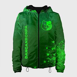 Куртка с капюшоном женская Danganronpa - green gradient вертикально, цвет: 3D-черный