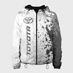 Куртка с капюшоном женская Toyota - white gradient по-вертикали, цвет: 3D-черный