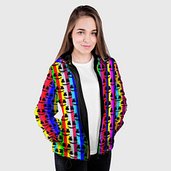Куртка с капюшоном женская Marshmello радуга, цвет: 3D-черный — фото 2