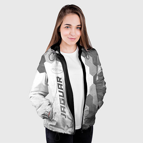 Женская куртка Jaguar - white gradient по-вертикали / 3D-Черный – фото 3