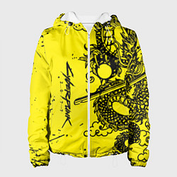 Куртка с капюшоном женская Syberpunk dragon tatoo, цвет: 3D-белый