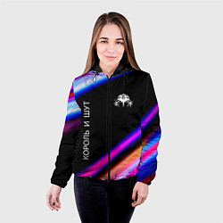 Куртка с капюшоном женская Король и Шут neon rock lights, цвет: 3D-черный — фото 2