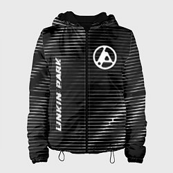 Куртка с капюшоном женская Linkin Park 2024 metal rock lines, цвет: 3D-черный