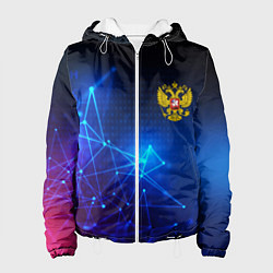 Женская куртка Герб РФ абстракция текстура