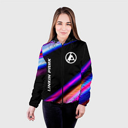 Куртка с капюшоном женская Linkin Park 2024 neon rock lights, цвет: 3D-черный — фото 2