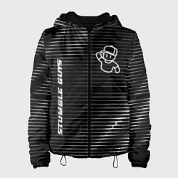 Куртка с капюшоном женская Stumble Guys metal game lines, цвет: 3D-черный