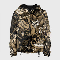 Куртка с капюшоном женская Король и шут средневековья играют рок, цвет: 3D-черный