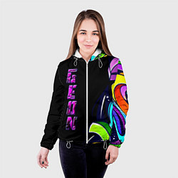 Куртка с капюшоном женская Geon Enduro graffitti, цвет: 3D-белый — фото 2