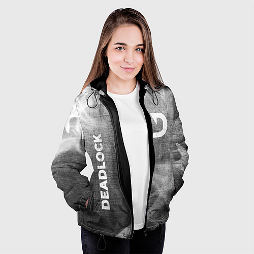 Женская куртка Deadlock - grey gradient вертикально / 3D-Черный – фото 3