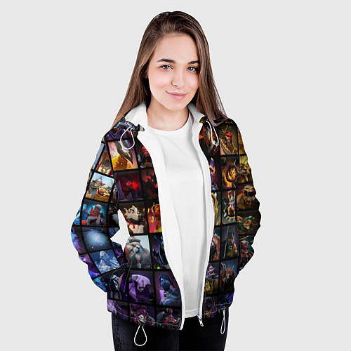 Женская куртка Dota 2 - все персонажи / 3D-Белый – фото 3
