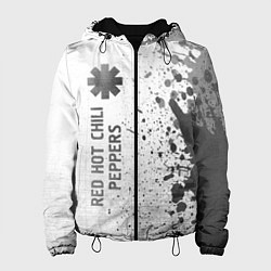 Куртка с капюшоном женская Red Hot Chili Peppers - white gradient по-вертикал, цвет: 3D-черный