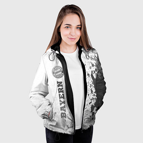 Женская куртка Bayern - white gradient по-вертикали / 3D-Черный – фото 3