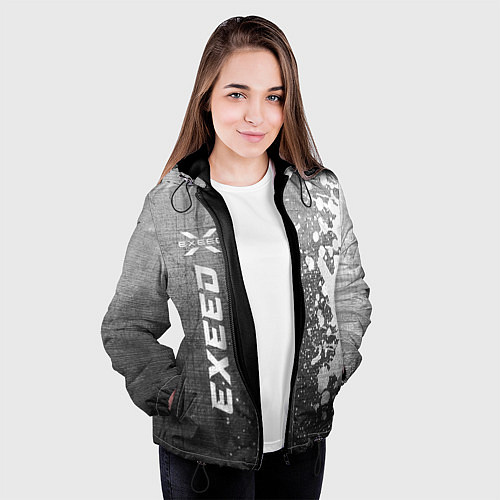 Женская куртка Exeed - grey gradient по-вертикали / 3D-Черный – фото 3