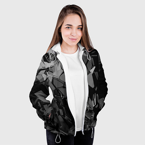 Женская куртка Битое стекло / 3D-Белый – фото 3
