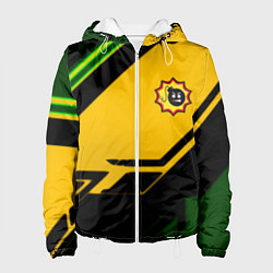 Куртка с капюшоном женская Serious Sam geometry, цвет: 3D-белый