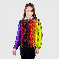 Куртка с капюшоном женская Fortnite neon game, цвет: 3D-белый — фото 2