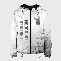 Куртка с капюшоном женская Children of Bodom - white gradient вертикально, цвет: 3D-черный