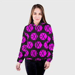 Куртка с капюшоном женская Exo логотип, цвет: 3D-черный — фото 2